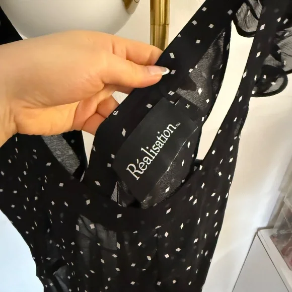 Realisation silk polka dot ruffle maxi dress - Picture 2 of 4